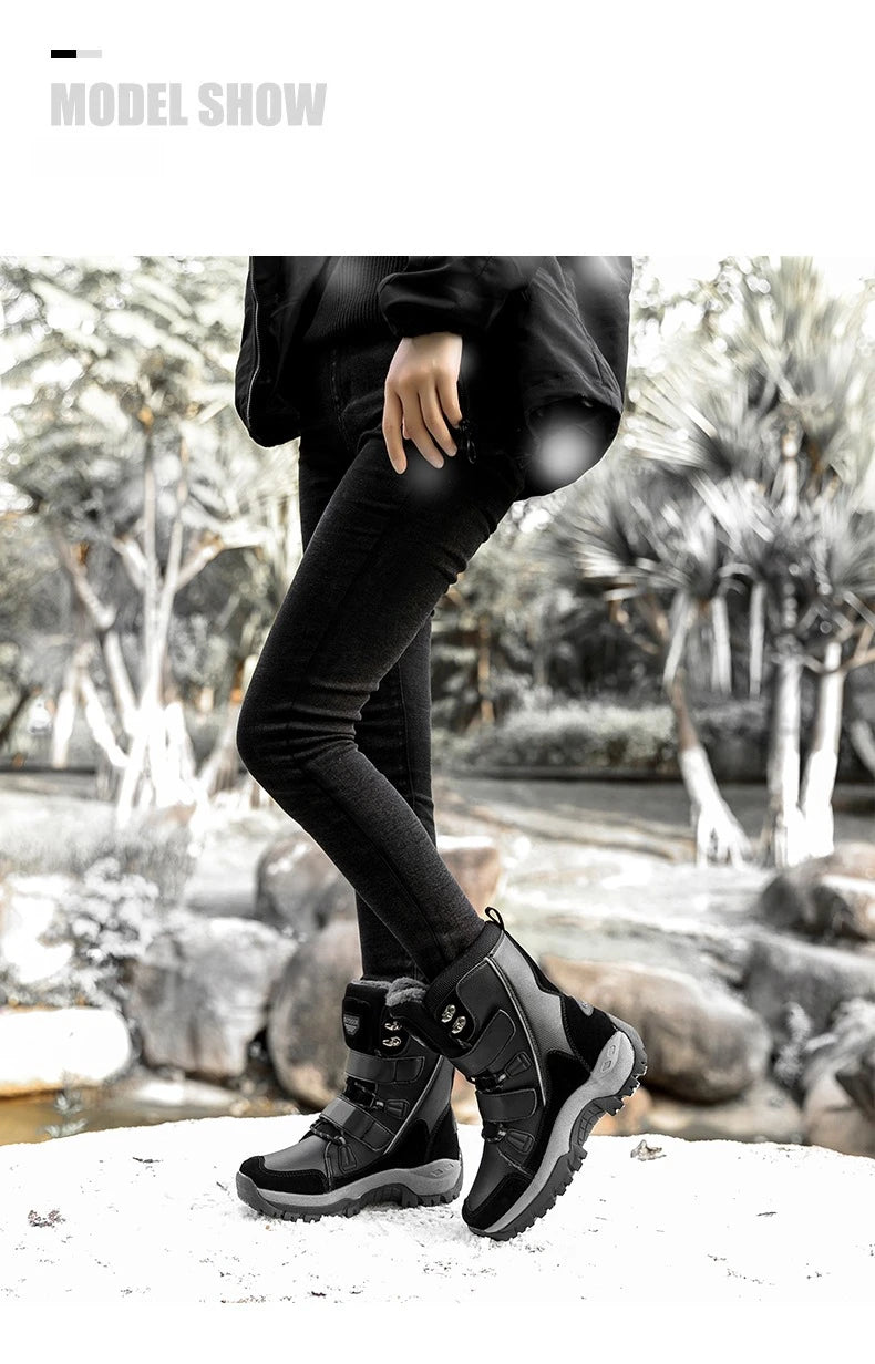 Winter Outdoor Women's Shoes Casual Shoes Snow Boots Warm  Fleece  Windproof  Durable  Versatile Outdoor Boots for Daily Use