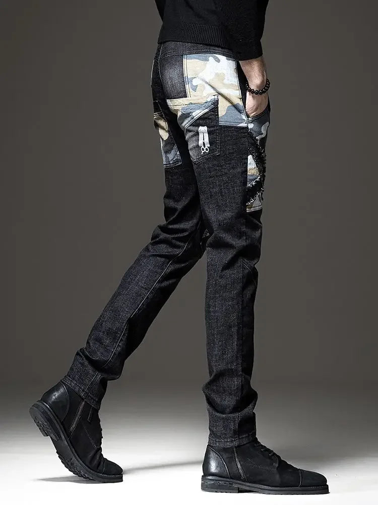 Trousers Jeans for Work Wear White Men Man Cowboy Pants with Print Y2k Vintage Xs Washed 2025 Trend Goth Classic Luxury Retro