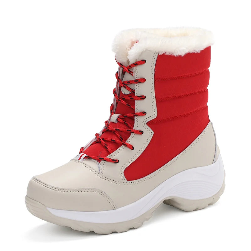 Winter Snow Boots Women Anti-slip Keep Warm Plush Comfortable Walking Shoes Breathable Outdoor Casual Sneakers Women