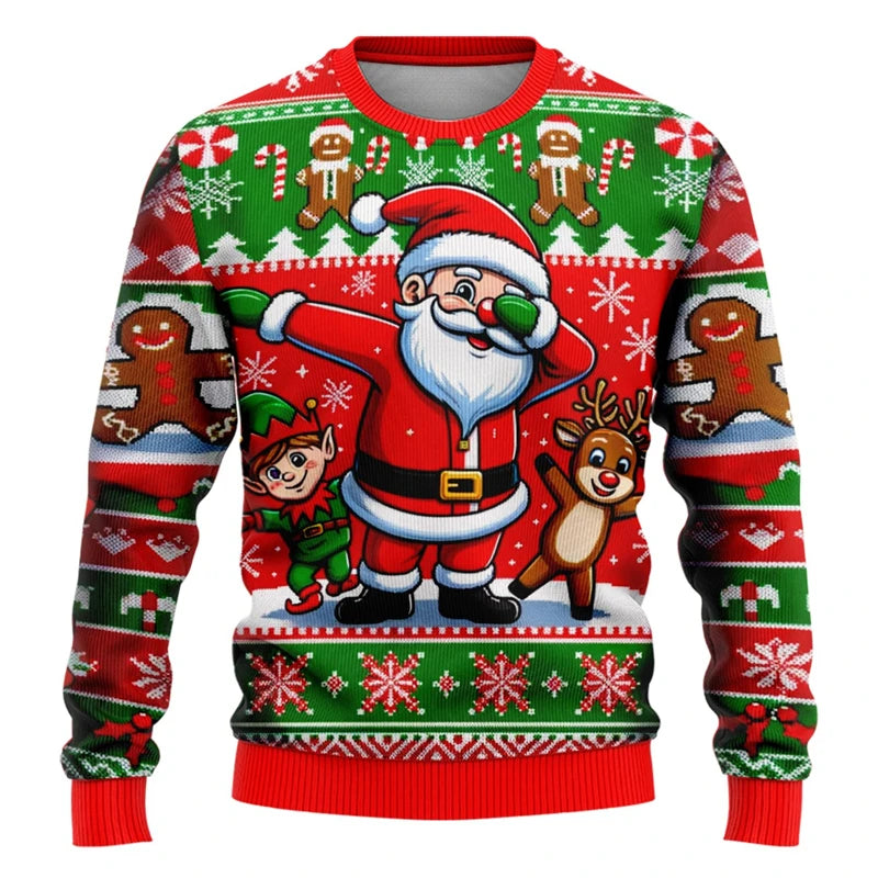 Christmas Hoodies with Santa Claus Patterns Are Perfect for Holiday Partie Street Fashion Daily Wear and Unique Holiday Costumes