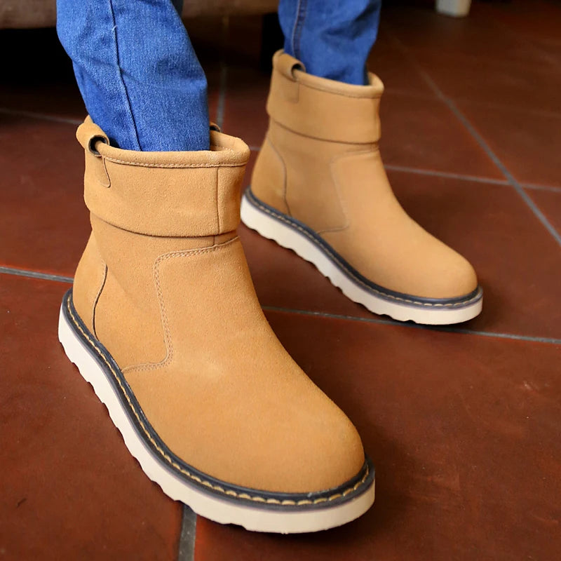 Winter Hot Casual Warm Boots, Fashionable and Versatile Simple and Fashionable for Outdoor Walks Classic Fashionable Men's Boots