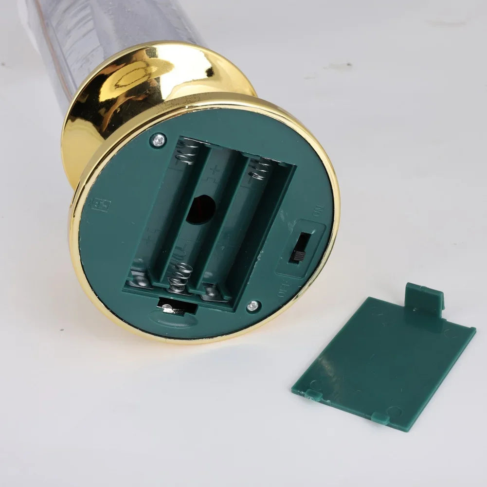 Christmas LED Candle Night Light Swirling Glitter & Colorful