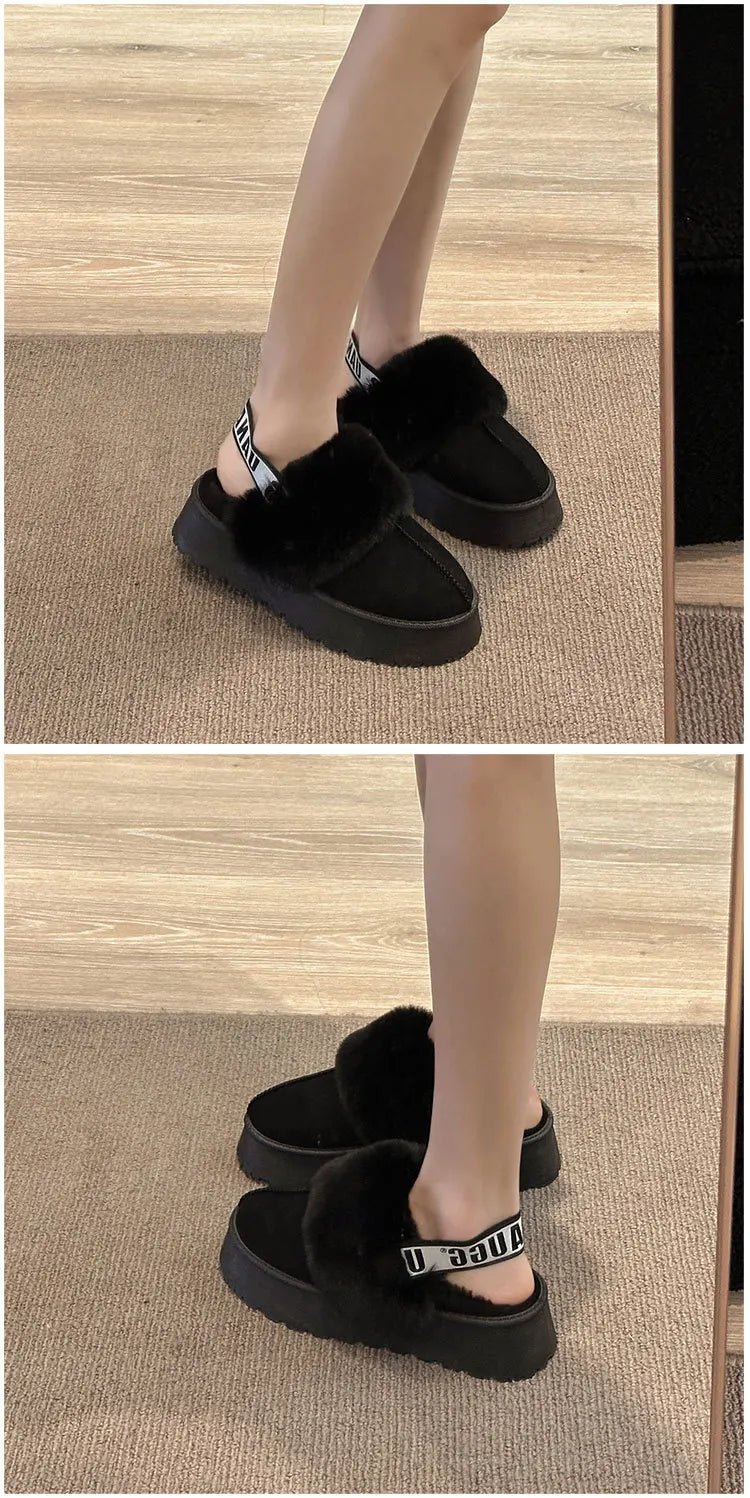 2024 New Winter Snow Boots for Women - Fur Lined with Thick Fleece and Warm Cotton