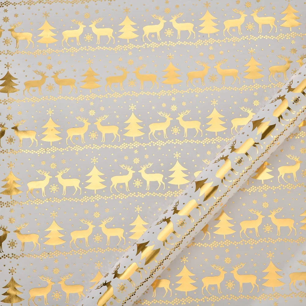 Festive Glossy Wrapping Paper for Christmas Gifts