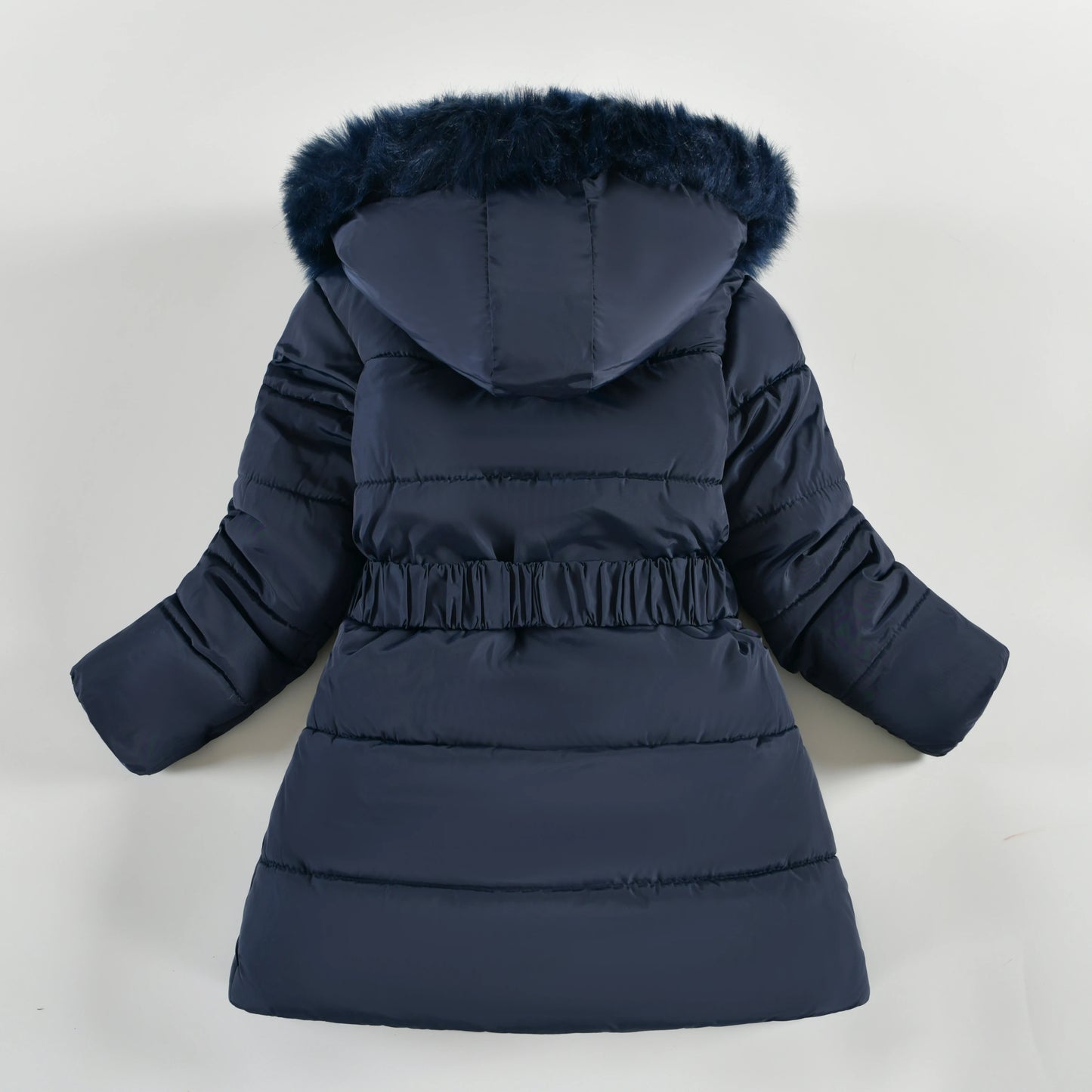 Winter Snow Suit For Girls, Fur Collar & Tunic Details Warm Cotton-padded Hooded Coat, Kids Outerwear
