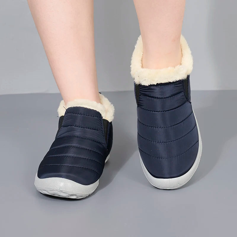 Classic Winter Men's Boots Ankle Boots WaterProof  Warm Plush Round Toe Thick-soled Outdoor Casual Anti slip