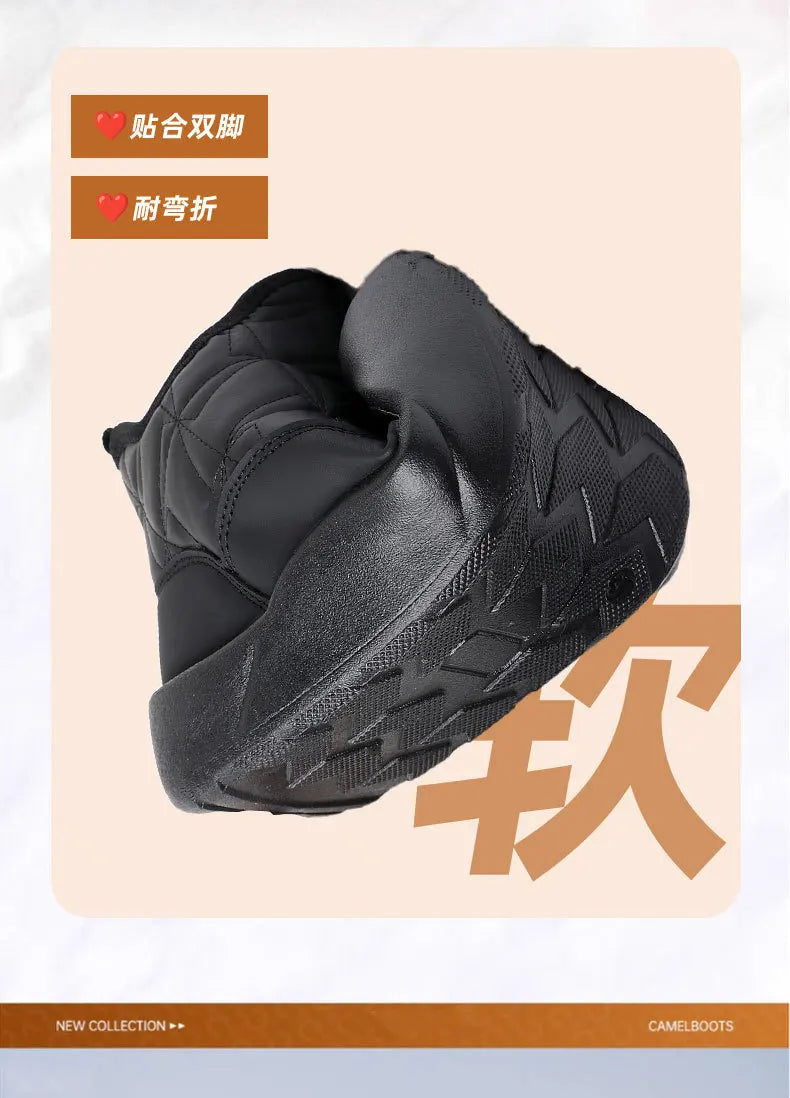 Winter boots 2025 woman warm wool fur booties waterproof lightweight mom ankle shoes warmth fur booties