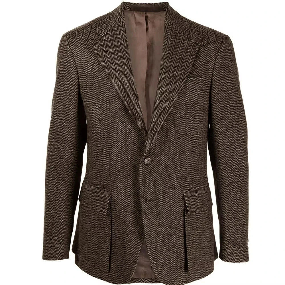 Elegant Man Dress Jackets Men Suit Men's Herringbone Blazers Business Casual Single Breasted Suits Sport Coats For Autumn Wnter