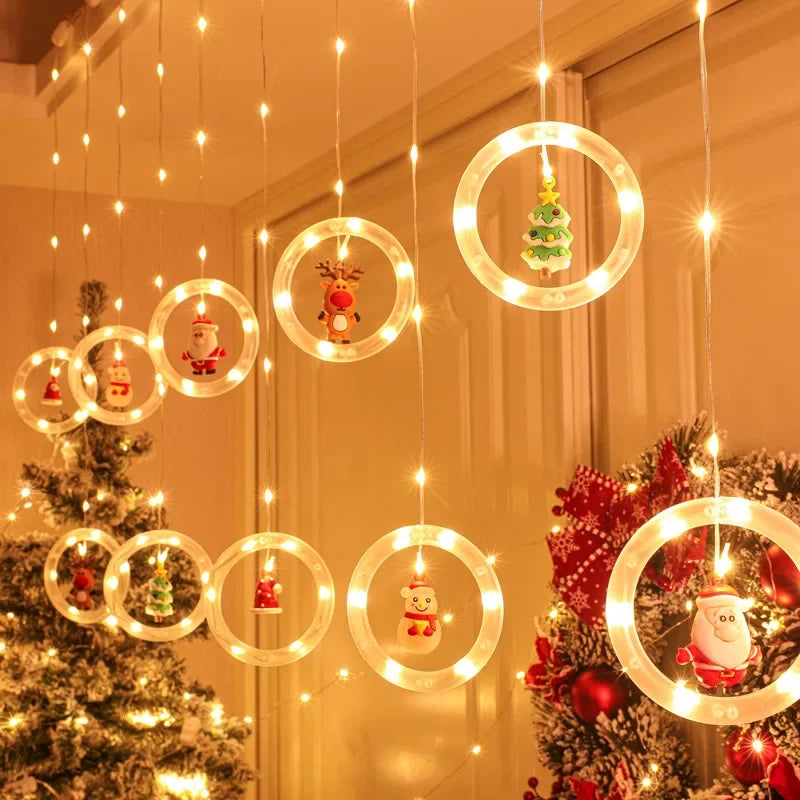 LED Christmas Curtain & Garland Lights Room Decoration