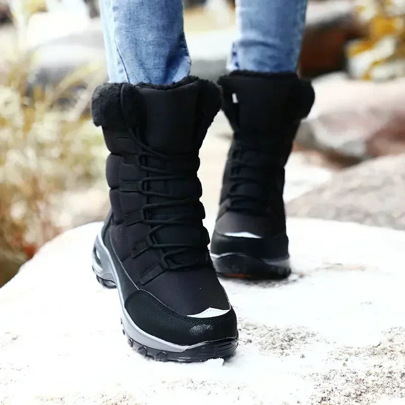 Women Winter Boots Women's Keep Warm Mid-Calf Snow Boots Women Hiking Boots High Quality Comfortable Air Cushion Women Boot