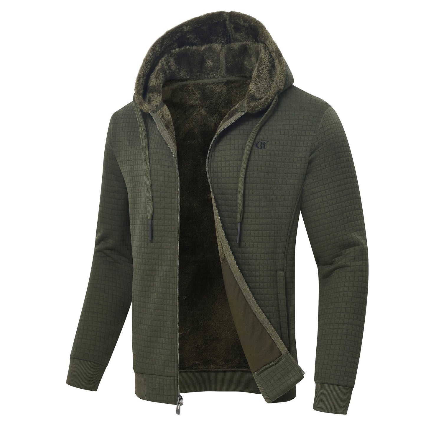 Men's Winter Warm Jackets Casual Hooded Plaid Shirts Thick Windbreaker Coat Hooded Fashion Streetwear 5XL