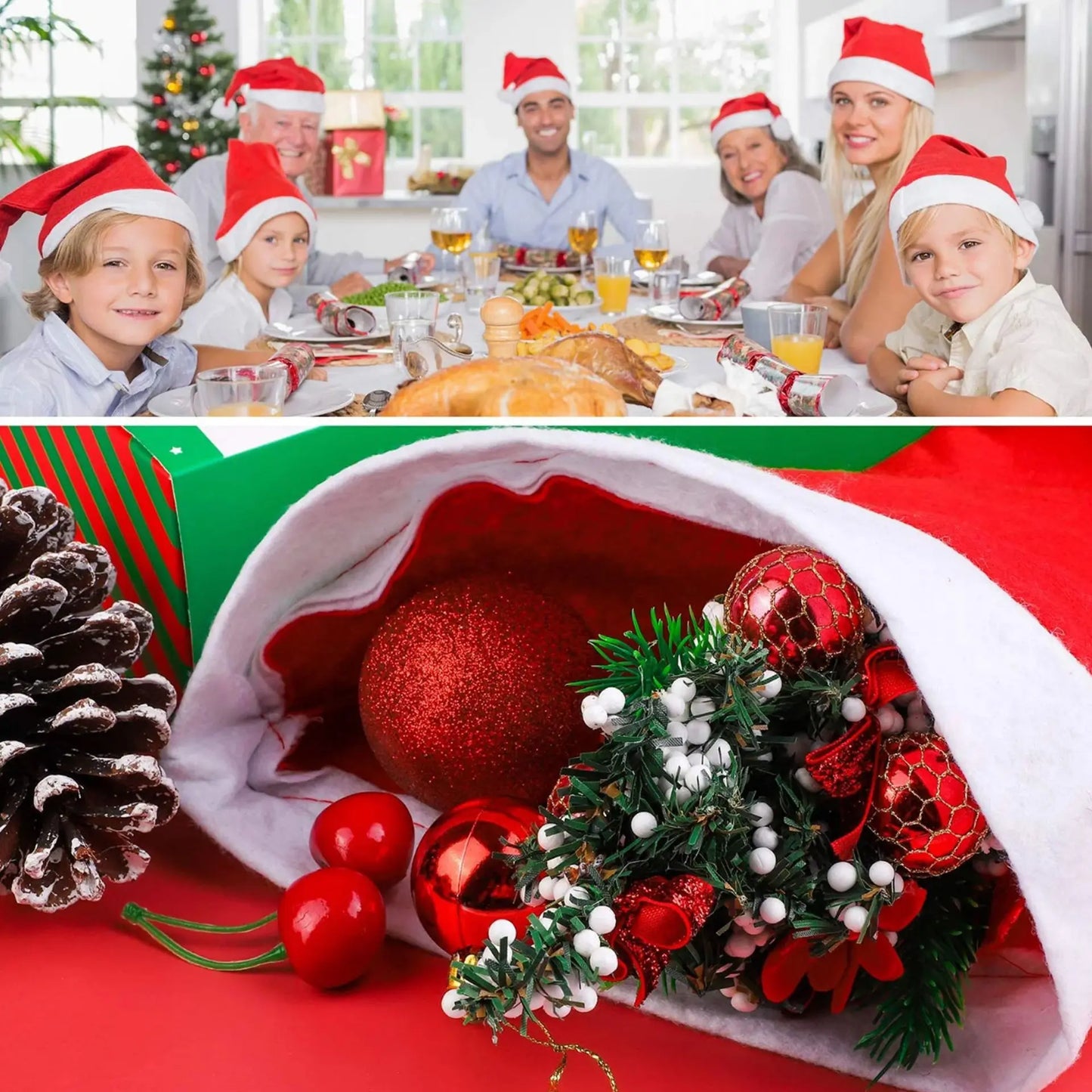 Christmas Hat Decorations Adult Party Children Santa Hats Non-woven Fabric Daily Necessities