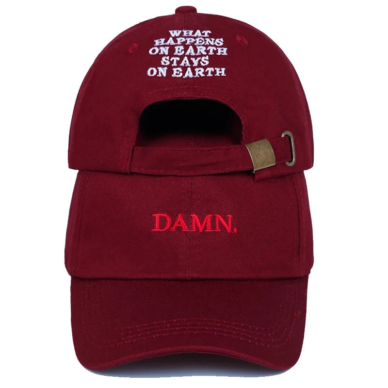 DAMN-Embroidered Hats for Men and Women, Hip Hop, ShinCharacter Lamar, Unstructured , Baseball Cap.