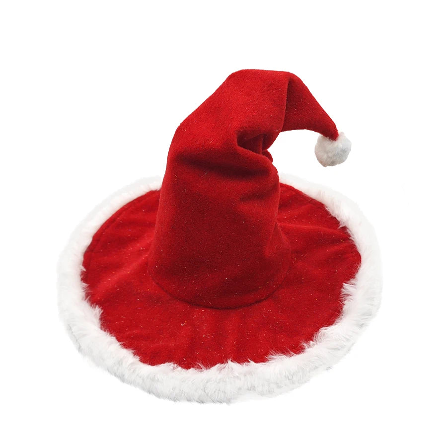 Christmas Hat, Santa Hat Holiday for Adults Unisex Comfort Extra Thicken Fur Xmas Hat for New Year Festive Party