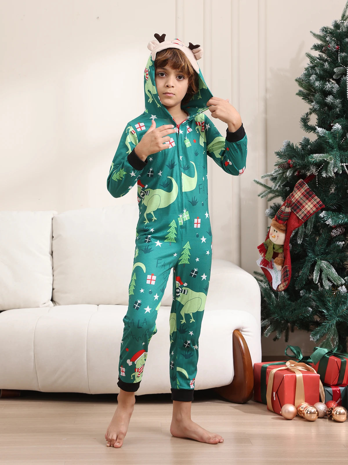 Family Christmas Pajamas Family clothing, Mom and Dad children baby jumpsuit Cute card jumpsuit overall Christmas family dress