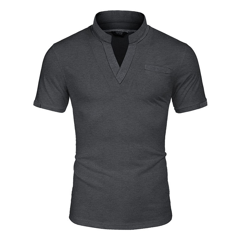 Men's Fashion Casual Color Blocking Short-sleeved Tops