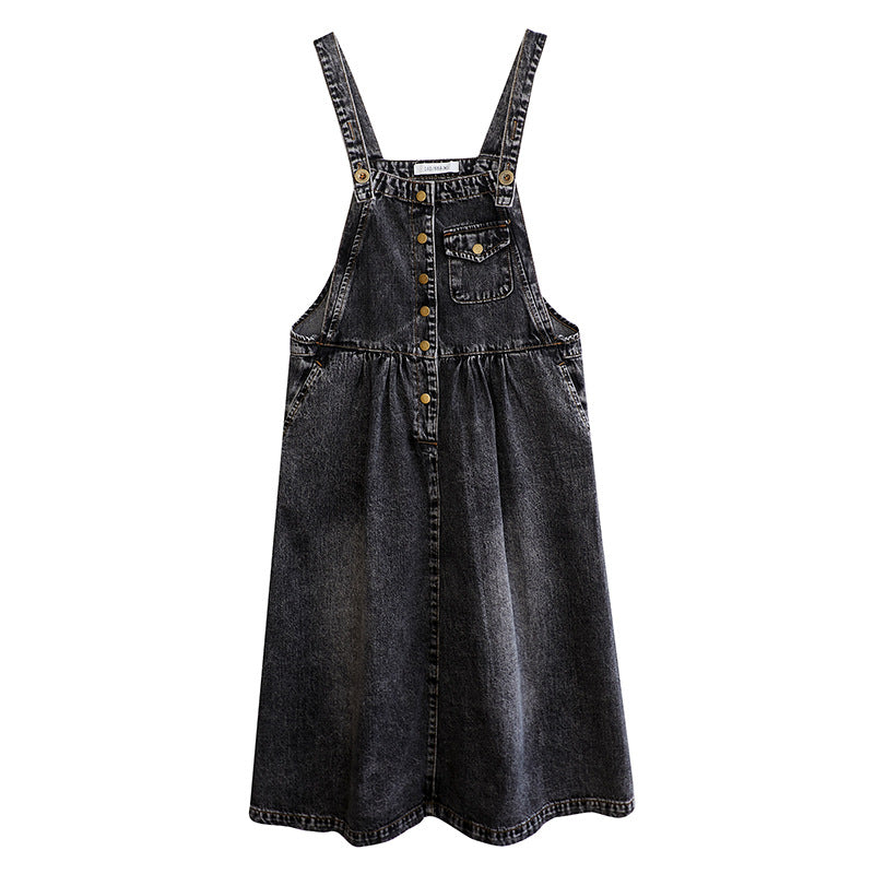 Denim Suspender Skirt Dress Denim Skirt